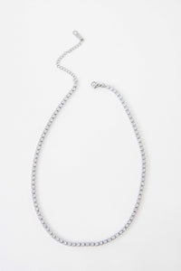 Round Stone Tennis Necklace