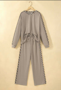 Pre Order - Ribbed Leopard Trim Set