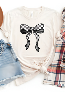 Checkered Bow TEE