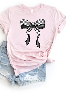 Checkered Bow TEE