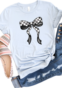 Checkered Bow TEE