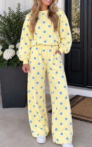 Pre Order -Polka Dot Casual Set