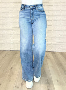Judy Blue Full Size Wide Leg Jeans with Pockets