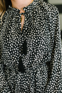 A Cheeky Little Time Tiered Dress in Black