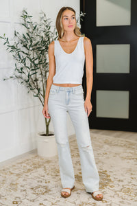 Alyse Mid Rise Destroy & Fray Hem Bootcut