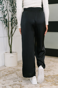 City Ease Wide Leg Bottoms in Black
