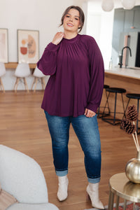 Closing Time Mock Neck Blouse - SALE