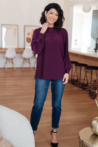 Closing Time Mock Neck Blouse - SALE