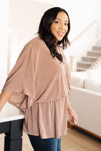 Dazzlingly Draped V-Neck Blouse