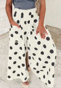 Pre Order - Polka Dot Wide Leg Pants