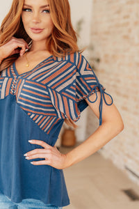 Greece Lightning V-Neck Blouse