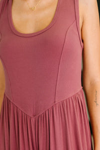 Head to Toe Whoa Gathered Wide Leg Jumpsuit in Mauve