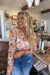 PREORDER- HARVEST BLOOM MESH TOP