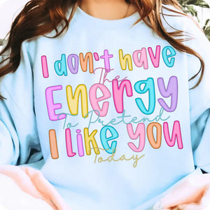 Can’t pretend today