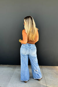 PREORDER- DREW DISTRESSED DAD JEANS