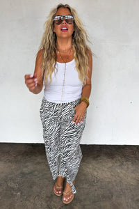 PREORDER- ZEBRA BEX BARREL JEANS