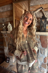 PREORDER- CAMO & BUTTERFLIES EASY DOES IT PULLOVER