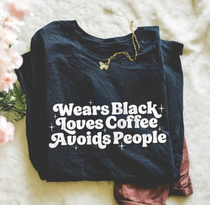 Wears black