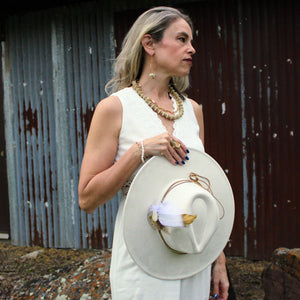 **Golden Shell Collar Necklace 257lo