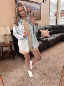 Woven Knit Stripe Lounge Set In Sandstone