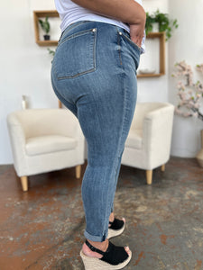 Judy Blue Full Size Cuffed Slim Jeans
