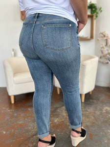 Judy Blue Full Size Cuffed Slim Jeans
