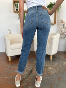 Judy Blue Full Size Cuffed Slim Jeans