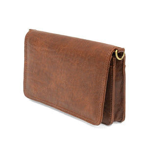 Joy Susan Billie Mini Organizer Crossbody Bag in Saddle