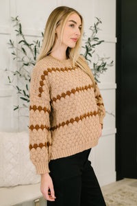 Ivy Lane Textured Sweater in Taupe
