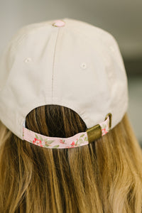 Jesus Loves You Canvas Floral Hat