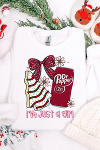 Just A Girl Christmas Cake DP Sweatshirt