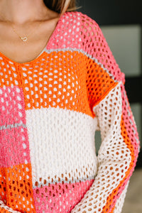 Off the Grid Net Color Block Layering Top