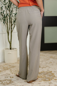 Peachy Keen Straight Leg Trousers in Stone Taupe