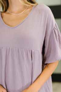 Pleasantly Perfect Bubble Sleeve Peasant Blouse