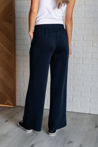 Resort Travel Wide Leg Crop Pant in Navy