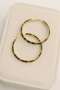 Sassy Assist Leopard Print Hoop Earrings