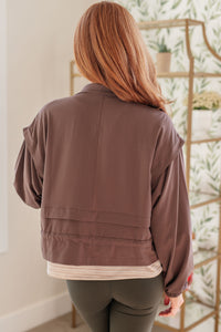 She's Got Game Cropped Jacket in Brown - SALE