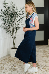 Suit Yourself Adjustable Strap Jumpsuit in Navy