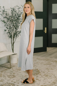 Sweet Like That Casual Dress in Heather Grey