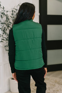 That's What I'm Talkin' About Puffer Vest in Hunter Green