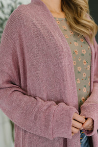 Travel Hideaway Open Front Cardigan in Cashmere Rose
