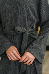 Travel Plush Knit Dress in Charcoal