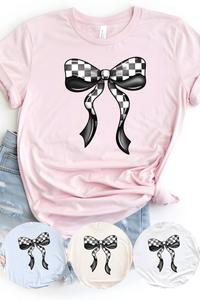 Checkered Bow TEE