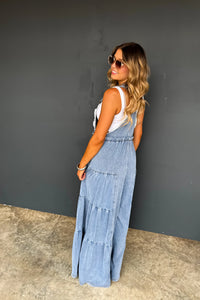 PREORDER- BOHO & LACE DENIM OVERALLS