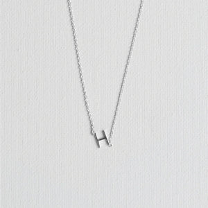 Initial Necklace Silver
