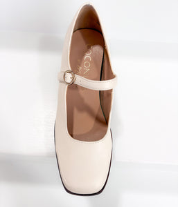 Matilda Platform Heel in Bone