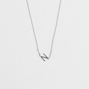 Initial Necklace Silver