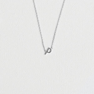 Initial Necklace Silver