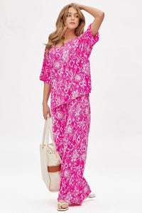 Dear Scarlett Cabana Set in Hot Pink