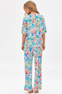 Dear Scarlett Cabana Set in Floral Royal